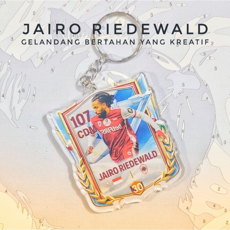 gantungan kunci kartu fc mobile timnas Indonesia jairo riedewald