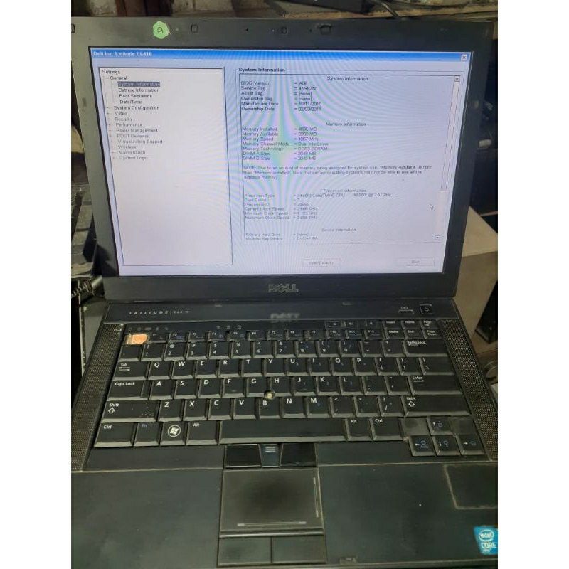 DELL E6410 minus masuk bios mati