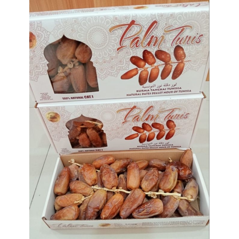 

Kurma palm tunis kemasan dus 500gram premium