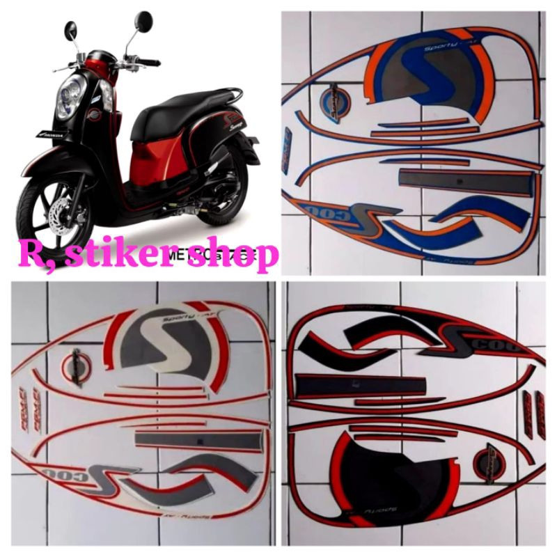 STIKER STRIPING LIS BODY MOTOR HONDA SCOOPY SPORTY 2013