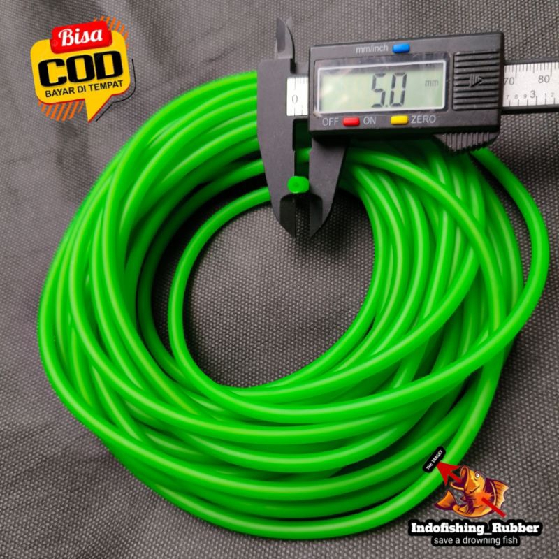 Karet Slingshot Ketapel Ikan 2050 5mm Panah Ikan Hijau Zamrud