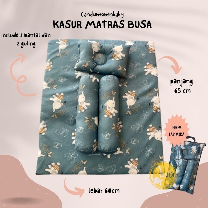 CANDUMOMNBABY - kasur matras bayi set bantal peyang bayi dan 2 guling / kasur bayi alas tidur bayi B