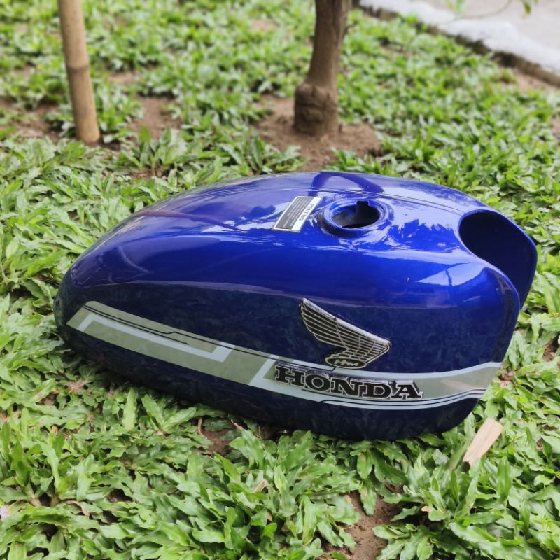 Tangki CB100 Biru sirip V2/ tengki bahan galvanis CB 100 Biru sirip V2