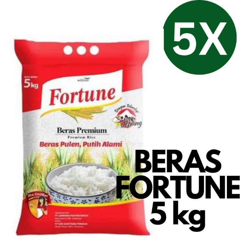 

BERAS FORTUNE 5 kg - 5 pak ( KHUSUS INSTAN)