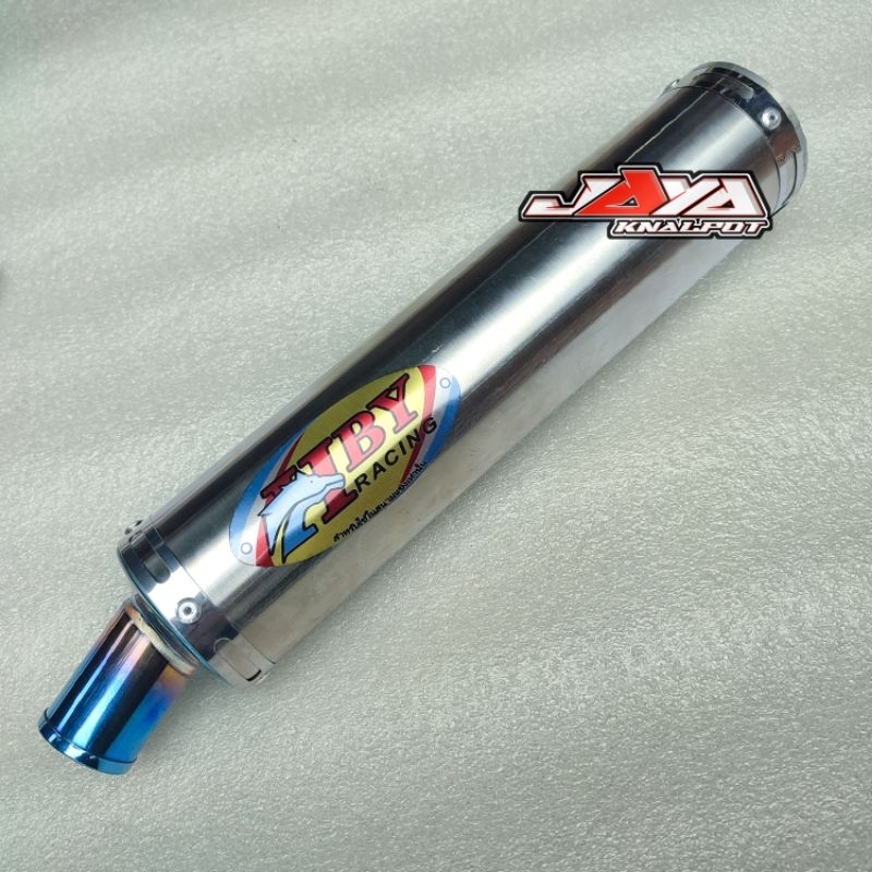SILENCER KNALPOT NINJA R RR 2tak HBY RACING HALF BLUE PREMIUM
