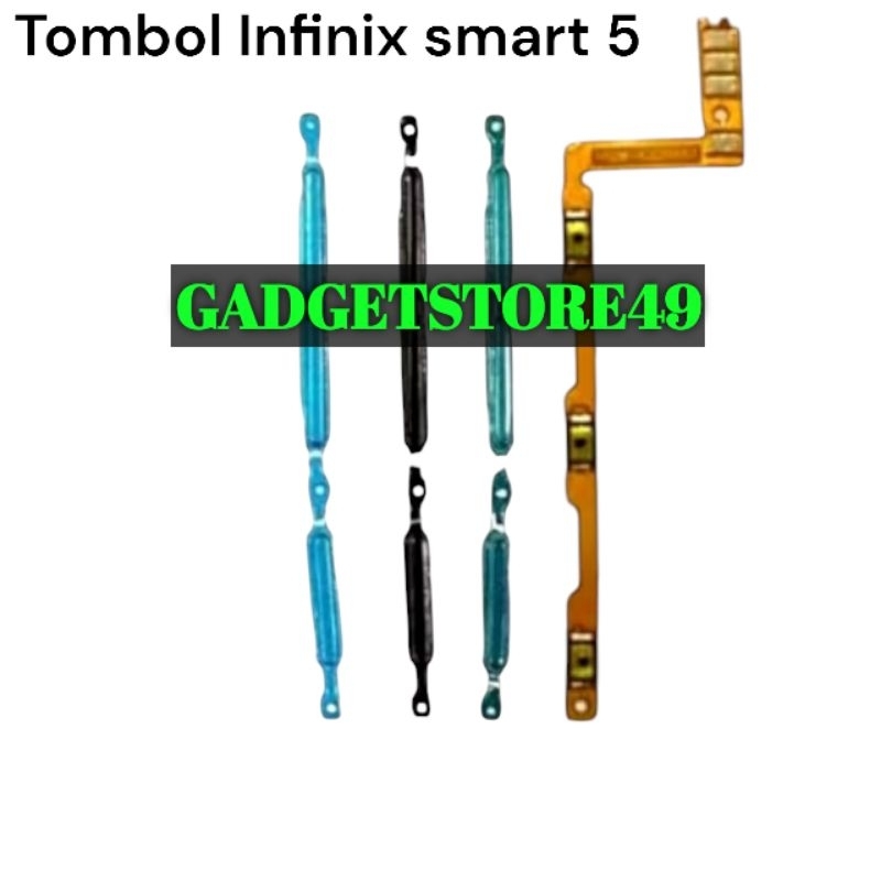 TOMBOL INFINIX SMART 5 X657 X657C TOMBOL SET + FLEXIBLE ON OFF VOLUME INFINIX SMART 5 X657 X657C