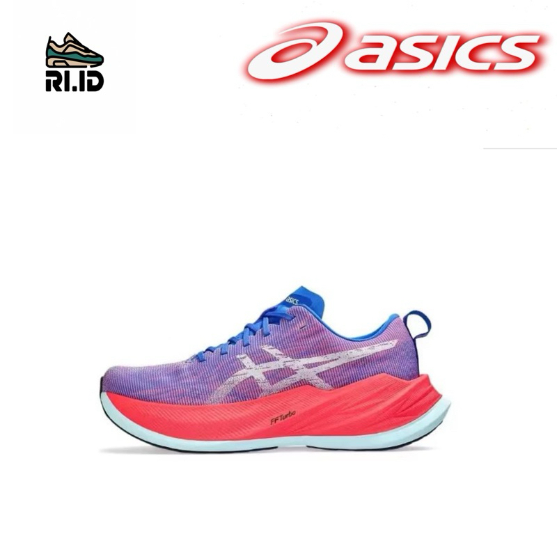 Running shoes asics superblast 2 purplle red blue