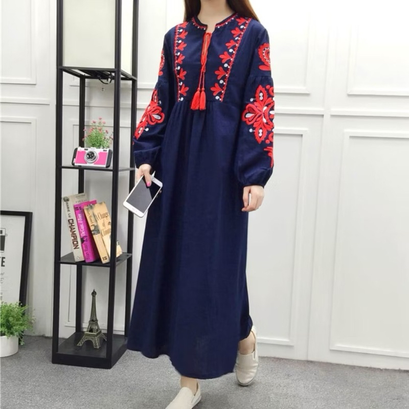 READY DRESS MAXI AALIYAH BOHO STYLE PREMIUM KOREAN FASHION IMPORT