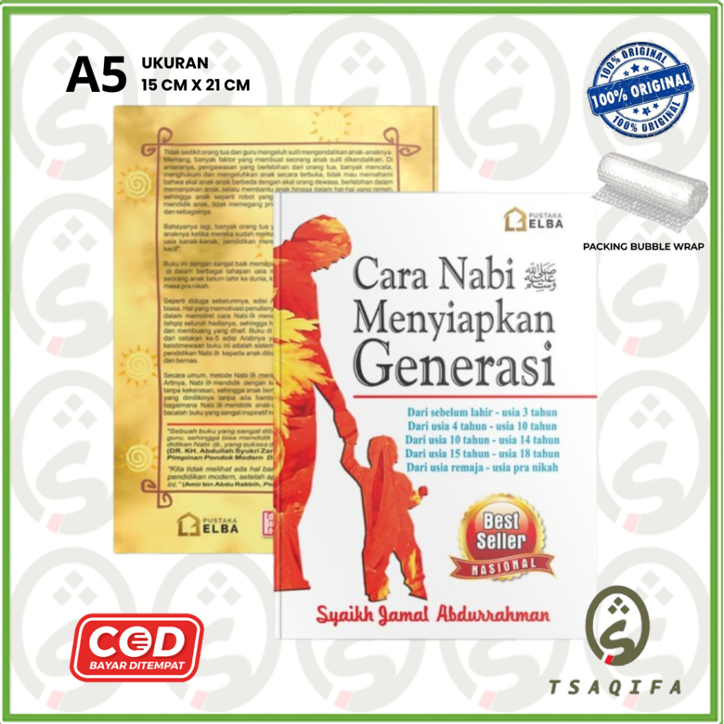 Buku CARA NABI MENYIAPKAN GENERASI A5 SC Penulis Syaikh Jamal Abdurrahman Penerbit Pustaka Elba