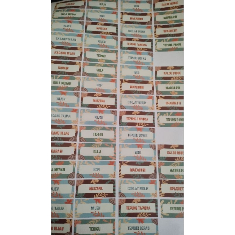 

Stiker/ Label bumbu dapur komplit isi 17/18 pcs