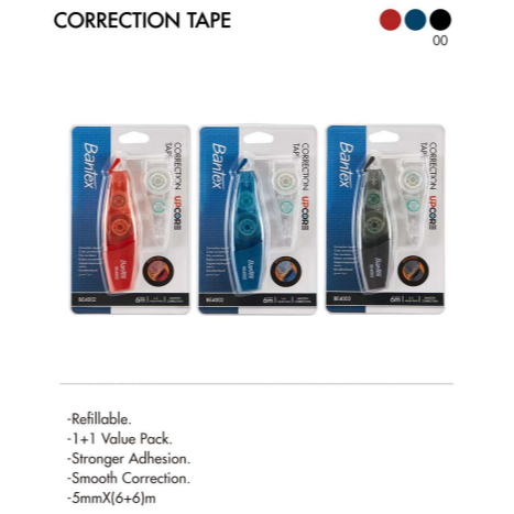 

Bantex Correction Tape Up Core 6m - Alat Koreksi Praktis dan Mudah Digunakan BE4001/BE4002