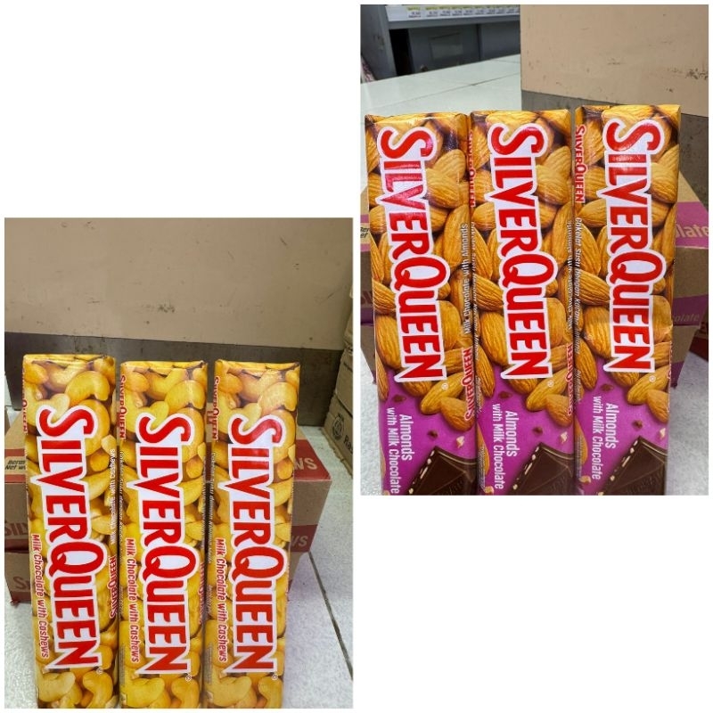 

[HARGA ECER] Silverqueen 55gram 2 Rasa Cashews dan Almond