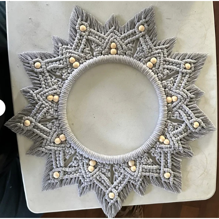 cermin hiasan dinding dekorasi ruangan hiasan gantung kaca asli