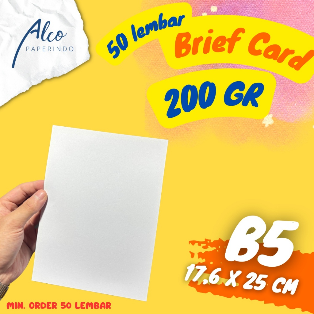 

Brief Card 200gr ukuran B5 (17,6x25)