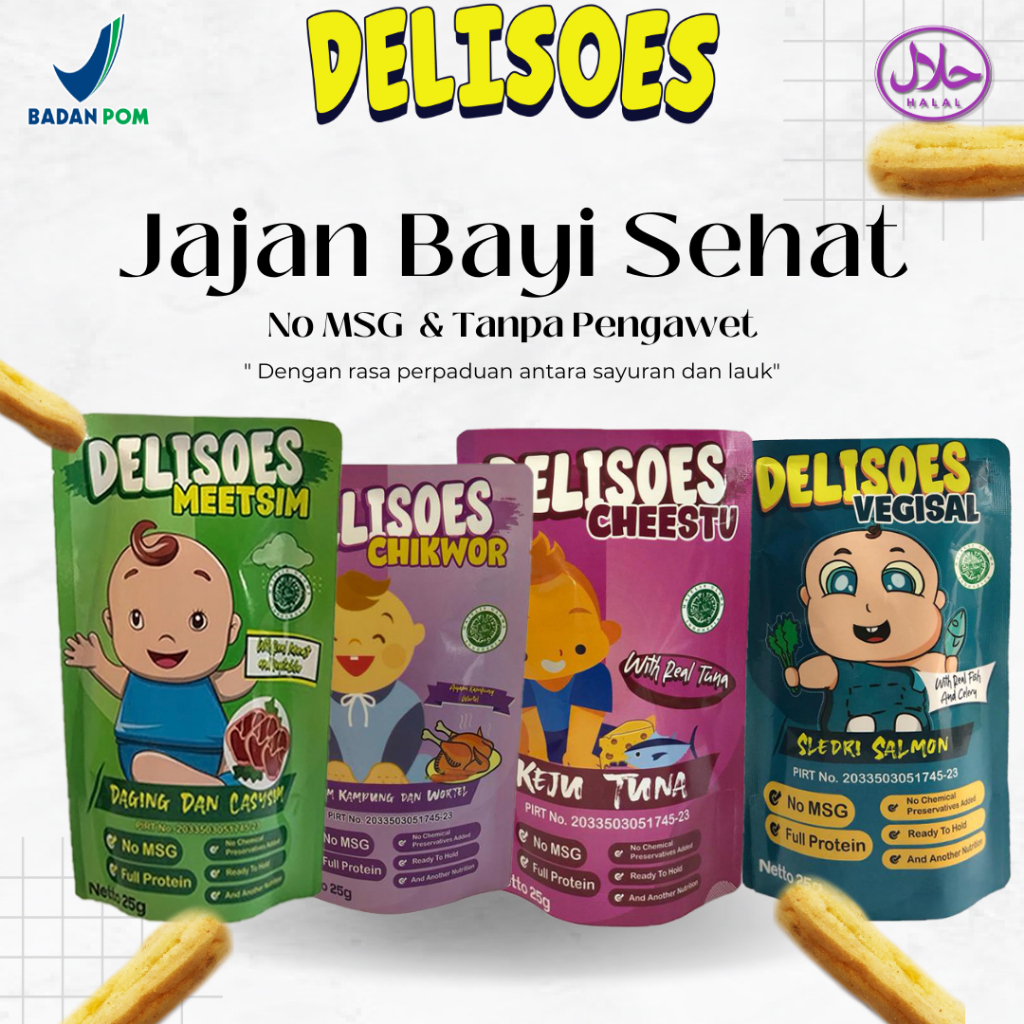Delisoes - Jajan Bayi | Snack Mpasi | Snack Sehat | Cemilan Bayi Tanpa Pengawet | Puff Bayi