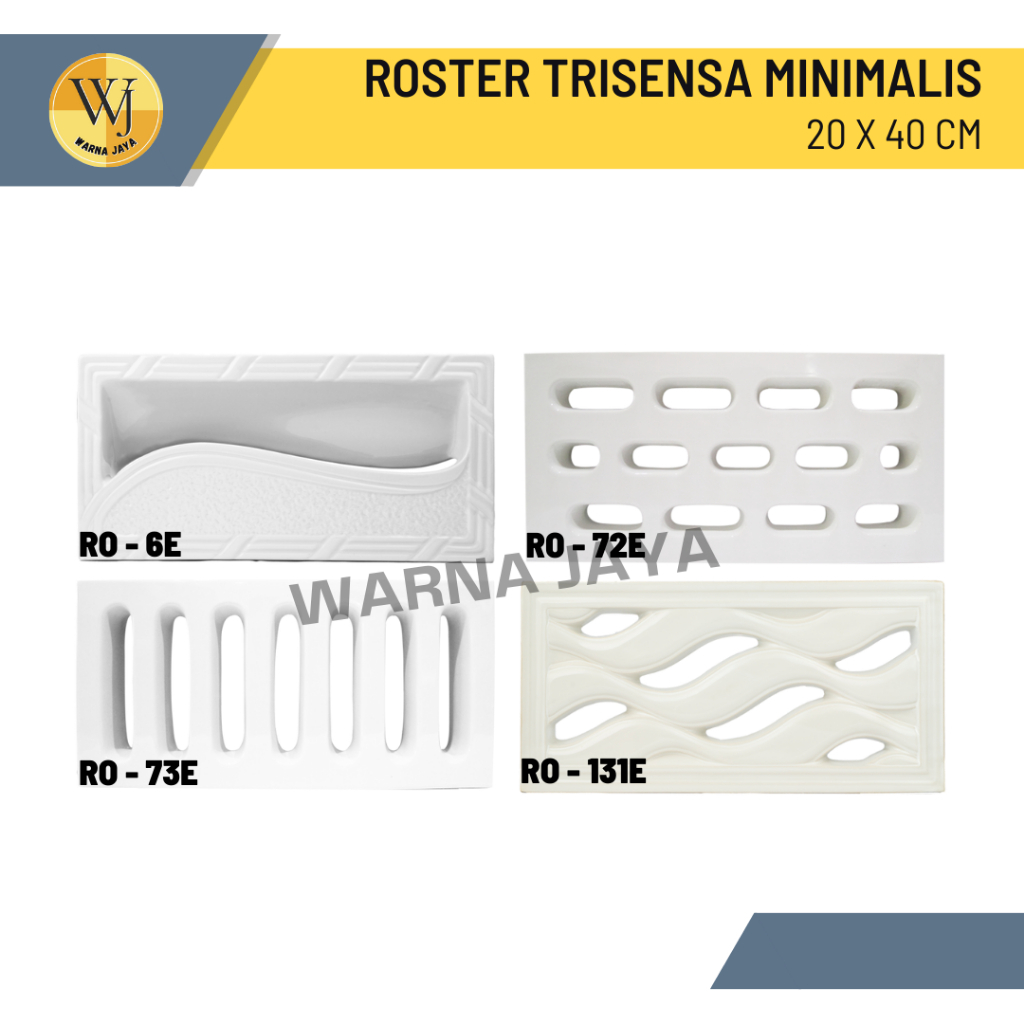 Roster Minimalis 20x40cm / Rooster / Loster Keramik / Keramik Trisensa