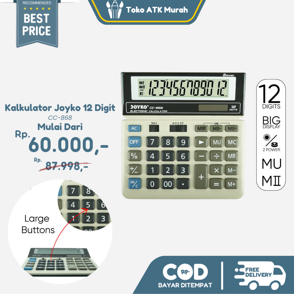 

Kalkulator Joyko CC-868 12 digit