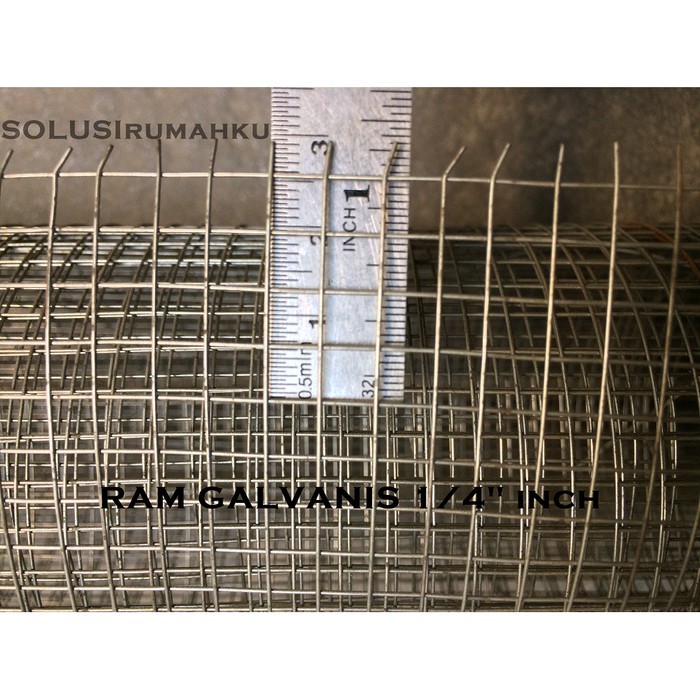 [ INSTANT ] 1 ROLL RAM KAWAT LOKET GALVANIS 1/4" SILVER KOTAK 0.5 CM AYAK PASIR