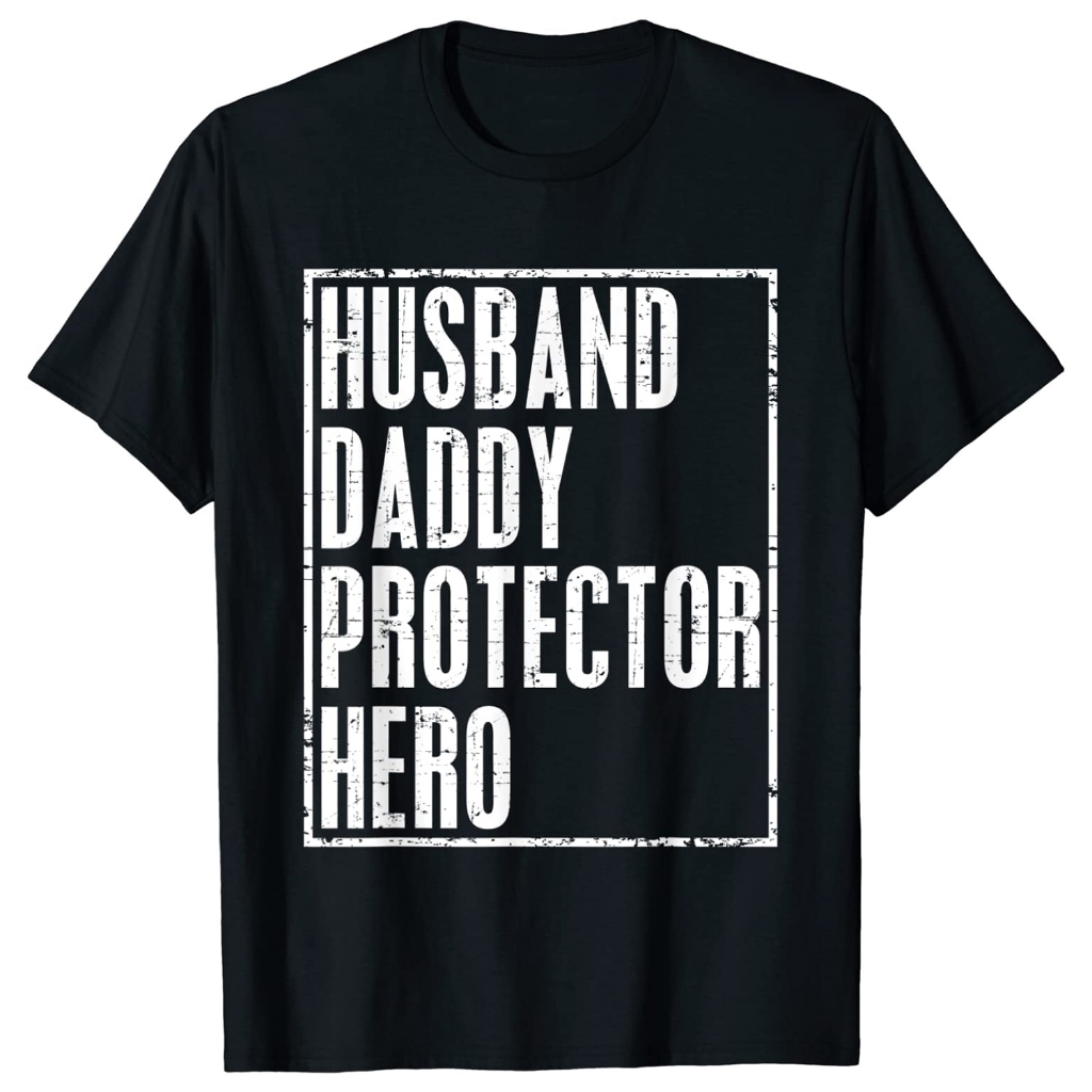 Kaos Lucu Suami Ayah Pelindung Pahlawan Hari Ayah, Hadiah Ulang Tahun