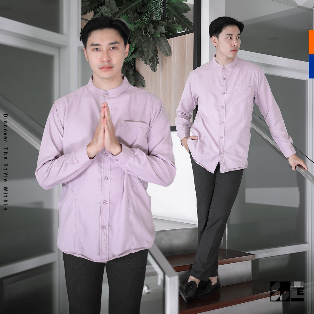 Ereste Baju Koko Pria Lilac Ascetic