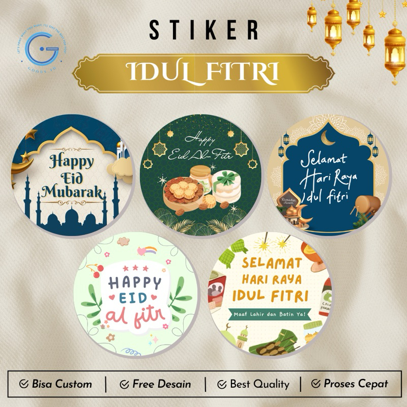 

STIKER IDUL FITRI BULAT | STICKER TOPLES KUE KERING HAMPERS LEBARAN & TAHUN BARU ISLAM IDUL FITRI/EID MUBARAK