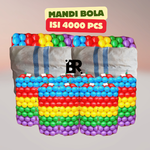 (SUPER AMBYARR)Paket Mandi Bola Isi 4000- Mandi Bola Isi 4000 Warna-Warni Murah Berkualitas Bola SNI