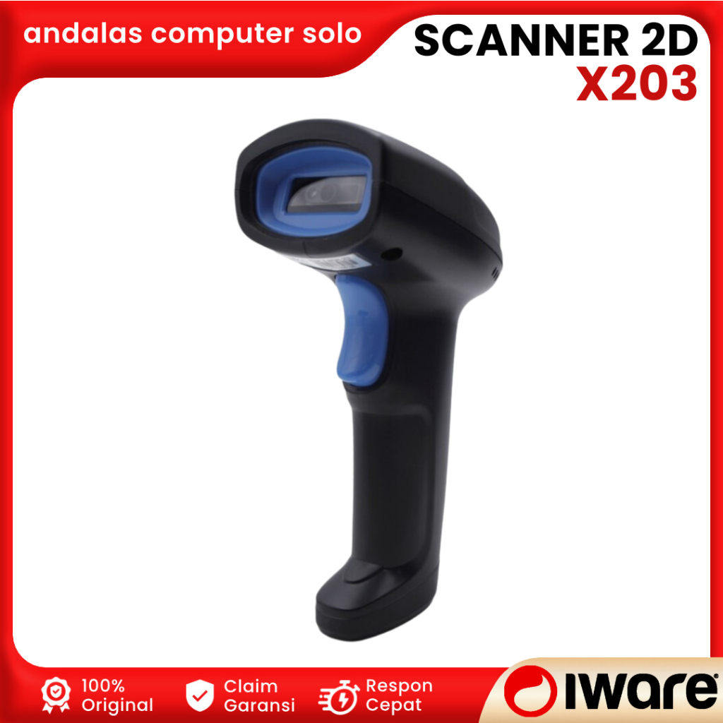 SCANNER BARCODE USB BLUETOOTH 2D IWARE X203 SCANNER BARCODE USB BT WIRELESS 2D MATRIKS