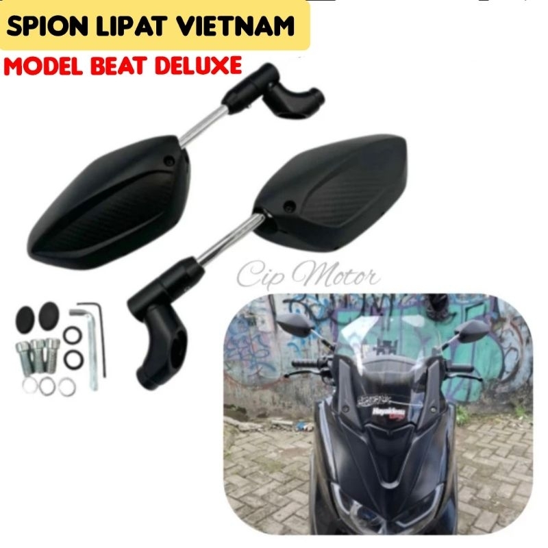 Spion Lipat Vietnam Model BEAT DELUXE  Motor Yamaha Nmax Aerox Mio Fino Lexi Freego Vixion Byson Xri