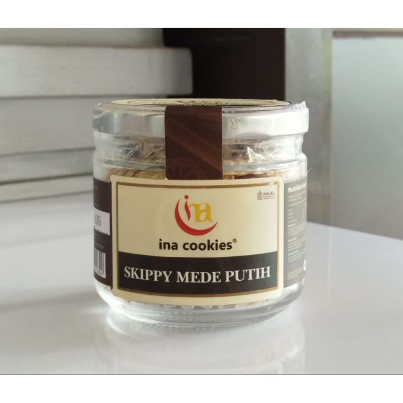 

Inacookies Skippy Mede Putih toples jar kaca