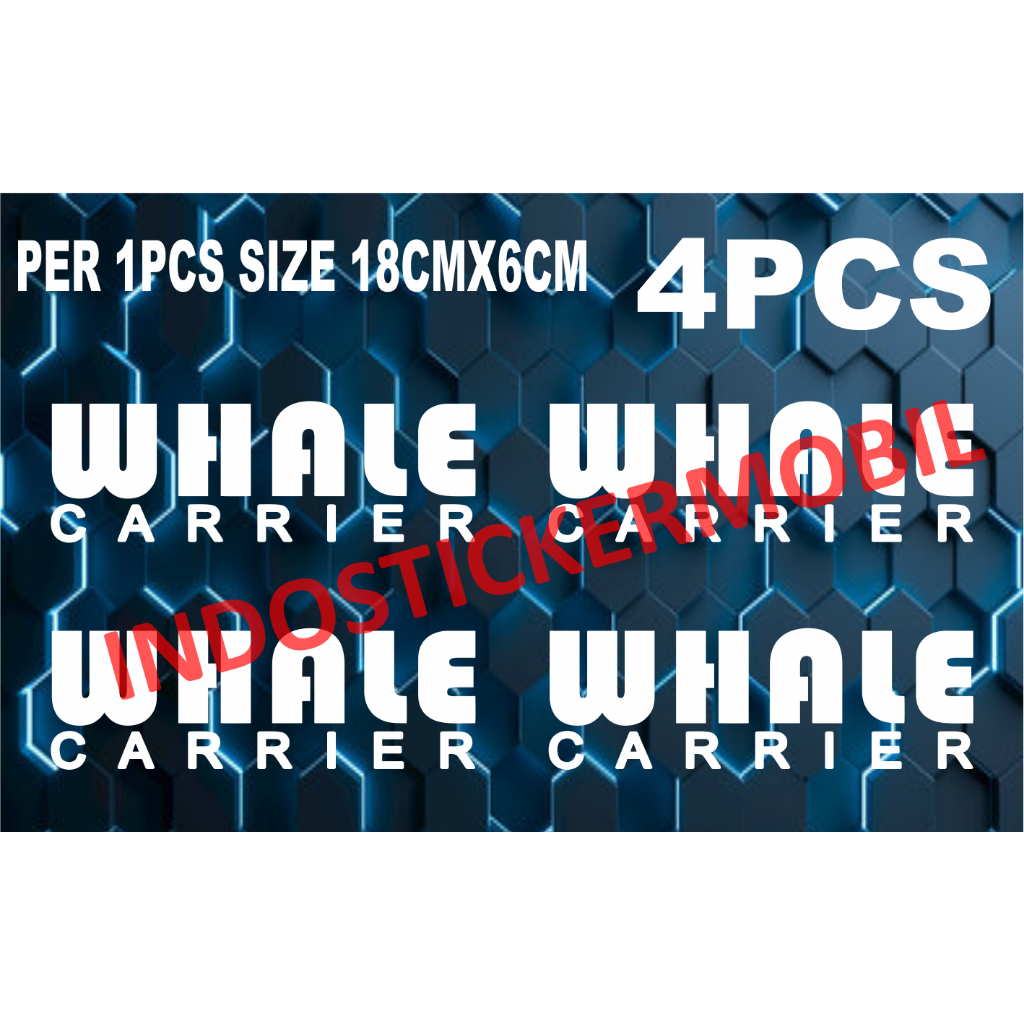 Cutting sticker whale carrier roof rack roof box mobil sticker whale carrier 4pcs