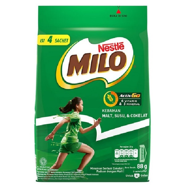 

MILO Activ Go Bag 88 gr isi 4 Sachet x 22 gr