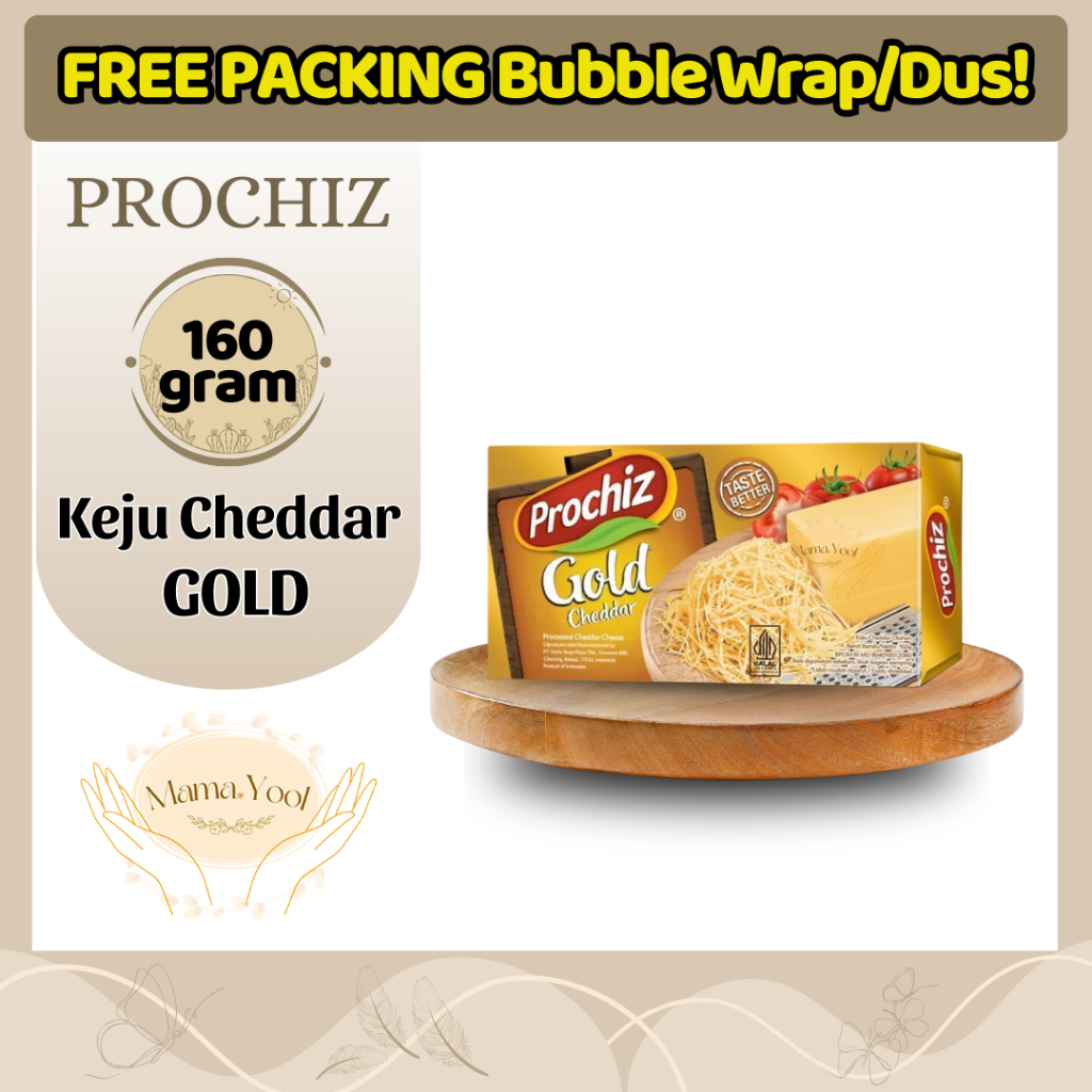 

Keju Prochiz Gold 160 Gr FREE PACKING / Keju Cheddar Gurih Prochiz Gold
