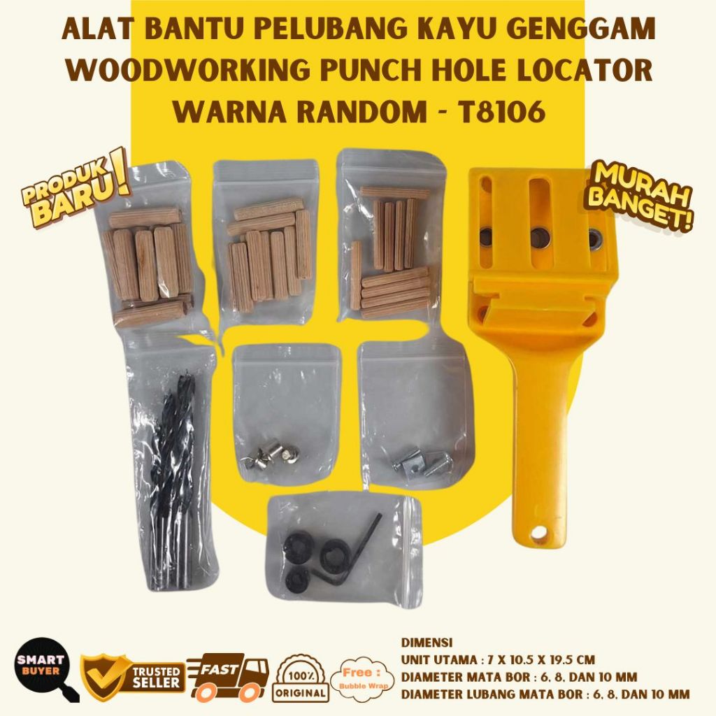 

Alat Bantu Pelubang Kayu Genggam Woodworking Punch Hole Locator T8106