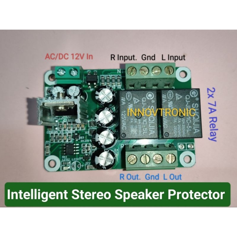 12V Stereo Intelligent Speaker Protector Module 2x 7Ampere For Audio Power Amplifier
