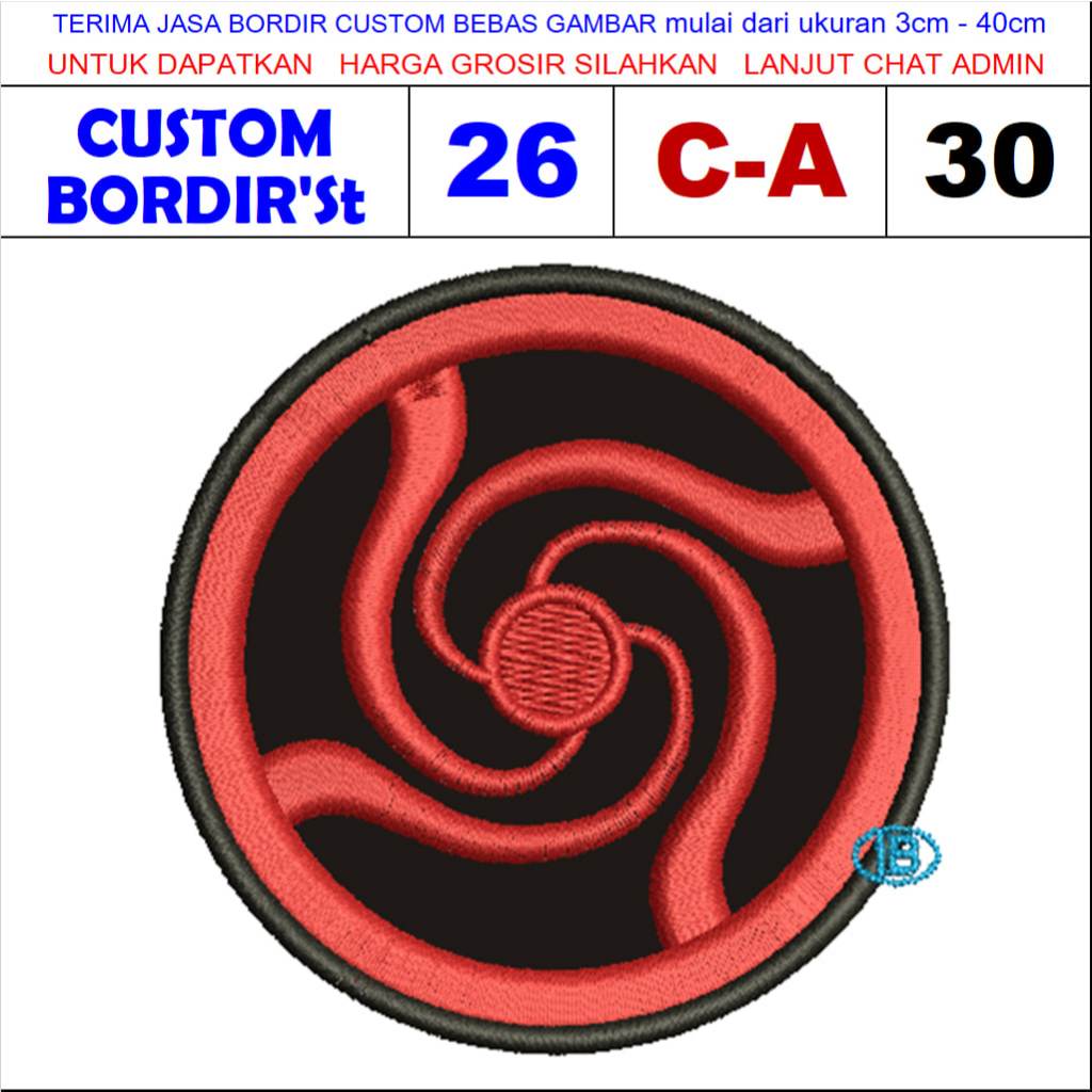 PATCH BORDIR LOGO ANIME JUJUTSU KAISEN C-A30  -CUSTOM BORDIR'ST  TESTIMONI