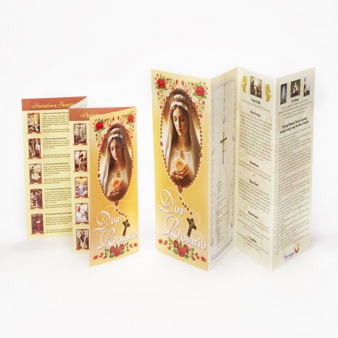 Lembaran Doa Rosario besar kecil Kaplet Doa Rosario Besar lembar doa katolik kumpulan doa katolik ke