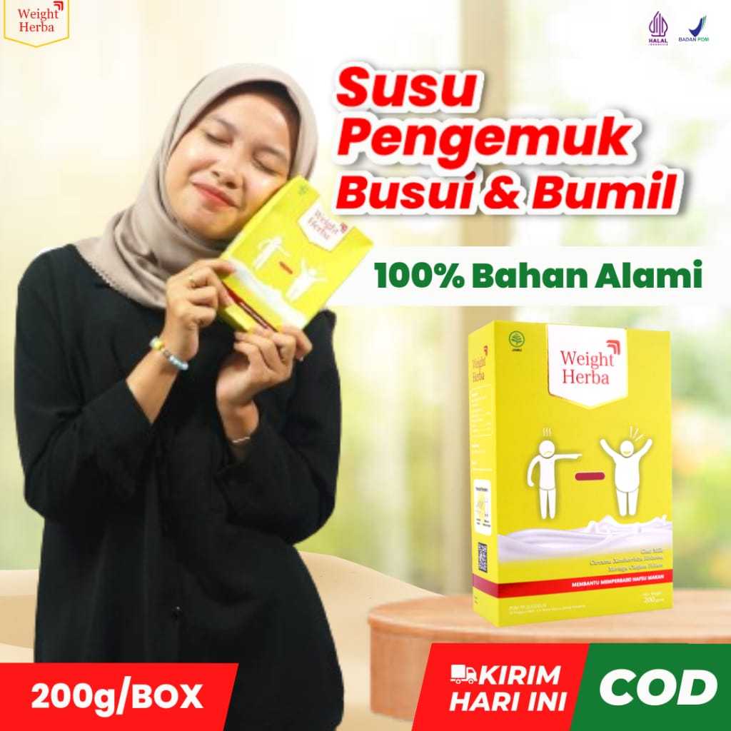 

PROMO !!! Weight Herba - Susu Efektif 7x Meningkatkan / Penambah Berat Badan dan Nafsu Makan / Bentuk Badan Ideal / Gemuk Sehat Tanpa Obat