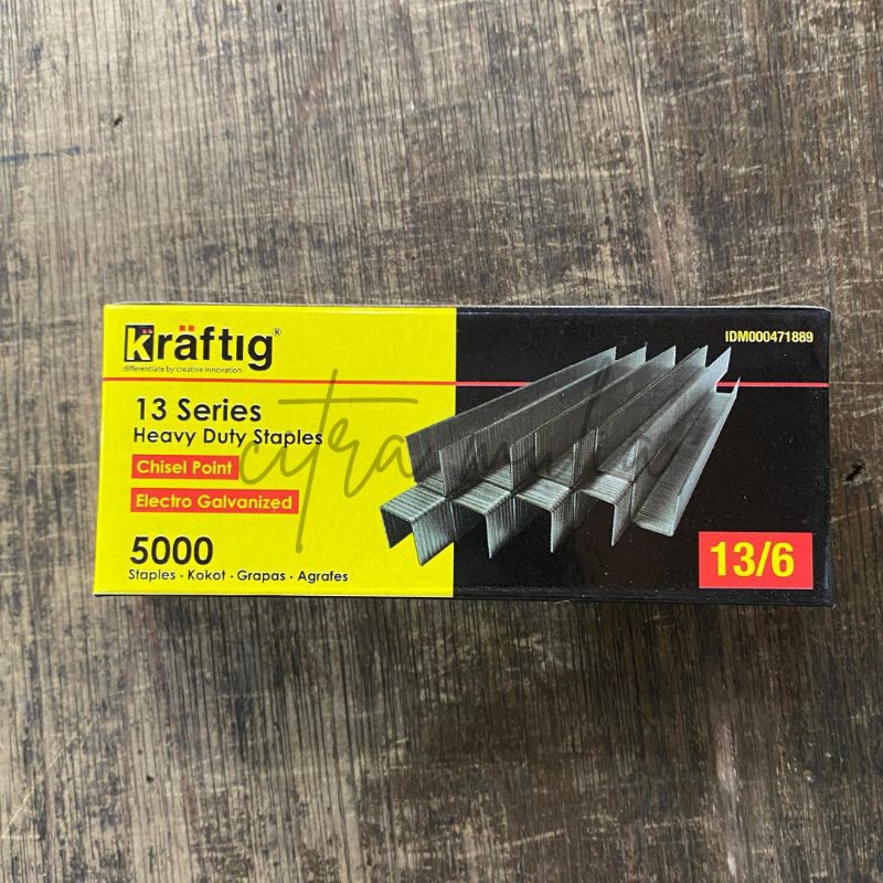 

Isi staples gun 13/6 isi steples tembakan R23 jok 6mm 5000pcs