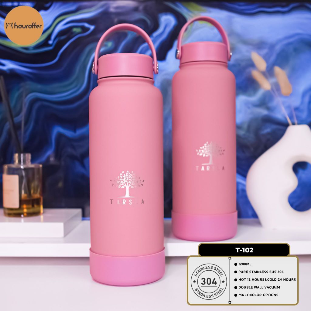 Thermos Stainless Steel T-102 Tahan panas & Tahan Dingin Botol Minum Tumbler 1,2Liter
