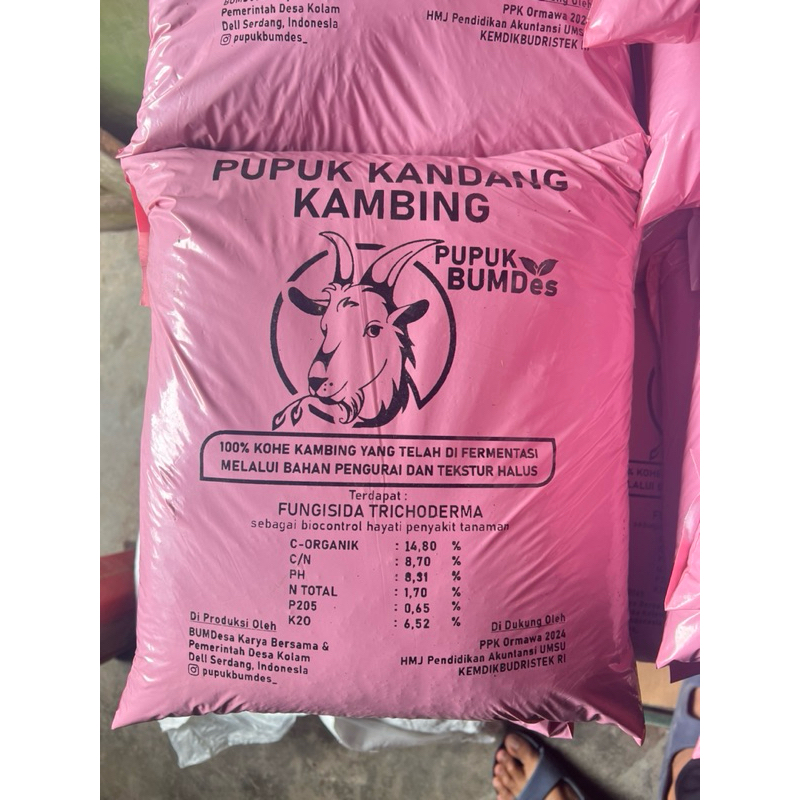 kompos kambing fermentasi / kohe kambing fermentasi