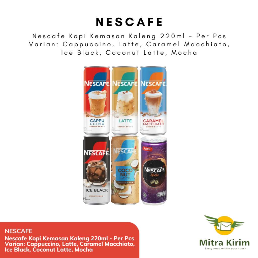 

Nescafe Kopi Kaleng Kemasan 220ML All Varian - Per Pcs