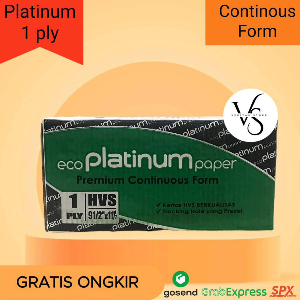 

Eco Continuous Form 1 Ply dan 1 Ply bagi 2 ukuran 9½ x 11 merk PLATINUM Kualitas Terbaik / Kertas Faktur Invoice