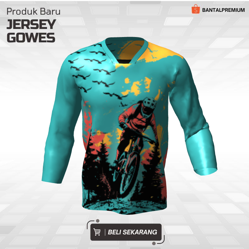 Kaos Jersey Gowes Sepeda Downhill Tosca Motif Sepeda 23 - Jersey Custom Lengan Panjang