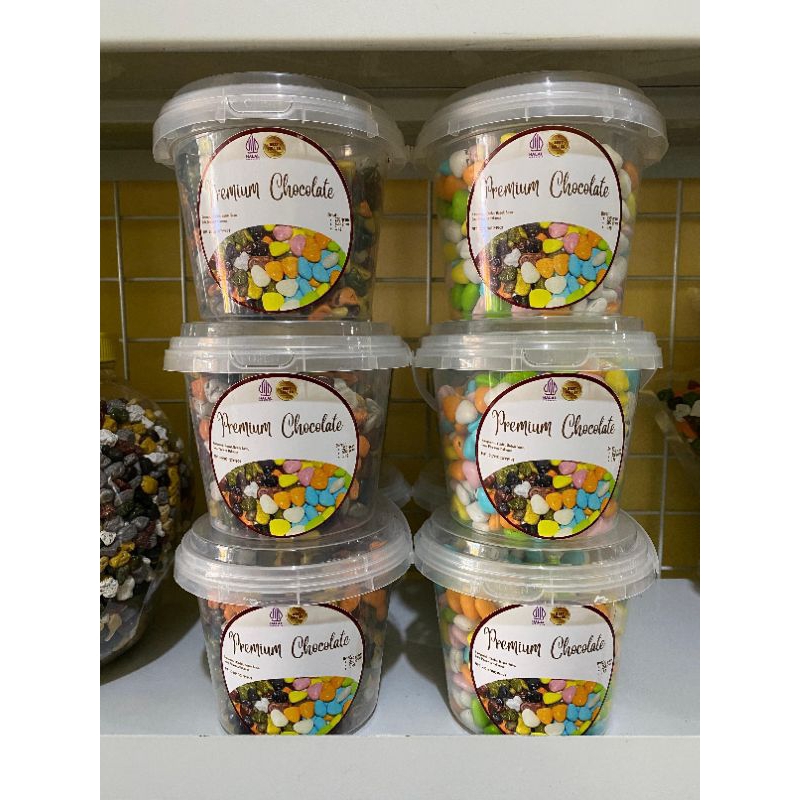 

(500 gram) coklat premium kemasan ember / coklah kerikil premium / coklat hati