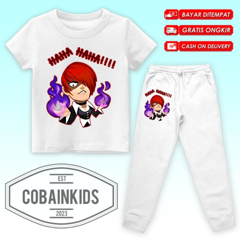 (BISA COD) Setelan Fashion Kaos Anak ML Mobile Legend EMOTE CHOU Set Baju dan Celana Jogger ANAK MOB