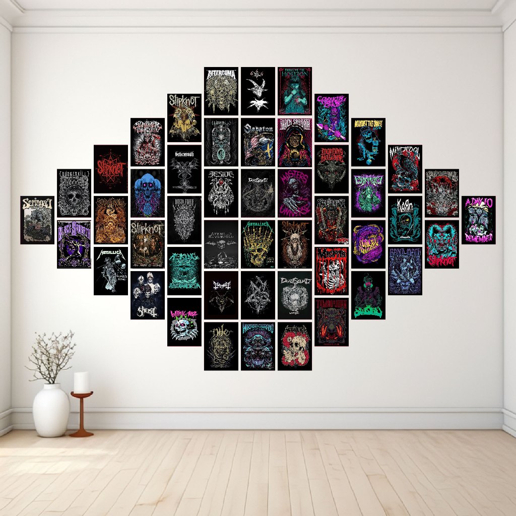 Poster Dinding Aesthetic Bundle Metal Isi 24/48 Poster | Poster Dinding  | Poster Kamar