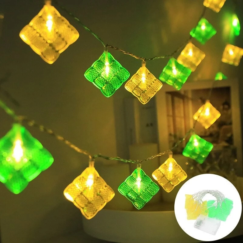 Lampu Tumblr Ketupat LED / Lampu Hias Tema Puasa Lebaran Idul Fitri / Lampu Hias Ketupat