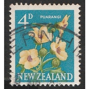 

A 11625 SATU BUAH PRANGKO NEW ZEALAND NOMINAL 4 PENCE TEMA FLORA PUARANGI DENGAN KONDISI SUDAH ADA CAP