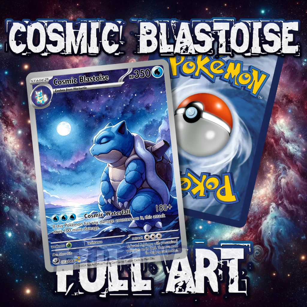 KARTU POKEMON TCG HOLOGRAM ENGLISH VERSION FULL ART - COSMIC BLASTOISE