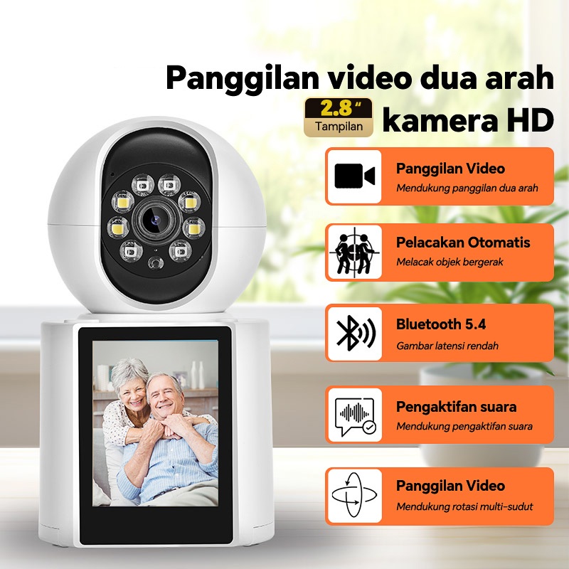 CCTV Pintar Dua Arah dengan Video Call, Pengawasan Nirkabel Suara Jarak Jauh via Ponsel, 360 Derajat
